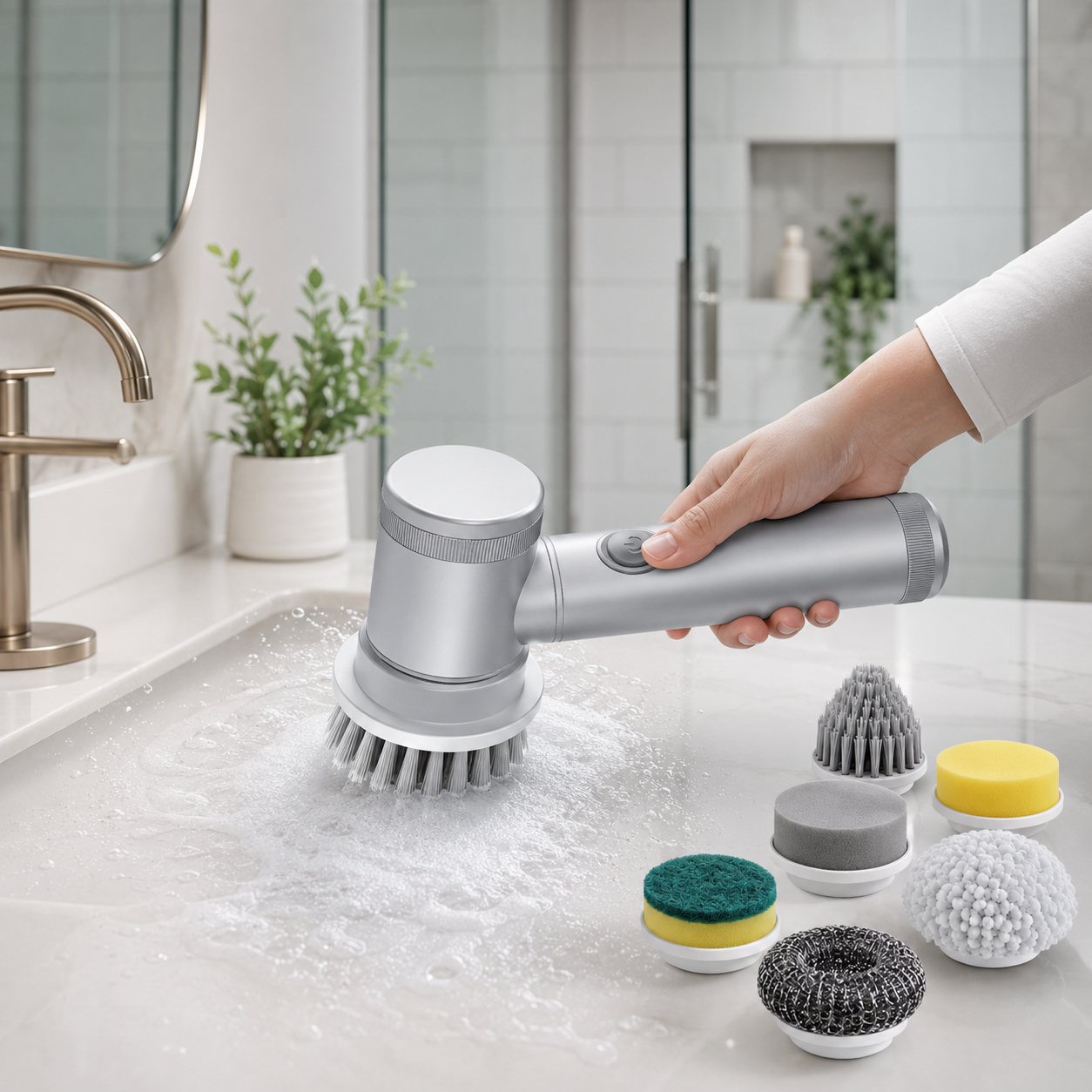 Cordless Motorized Scrubbing Brush