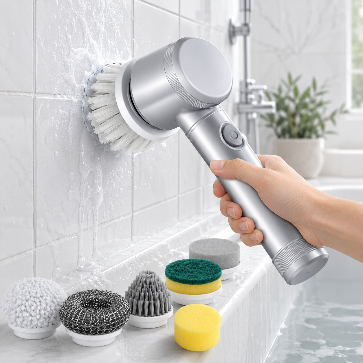 Cordless Motorized Scrubbing Brush