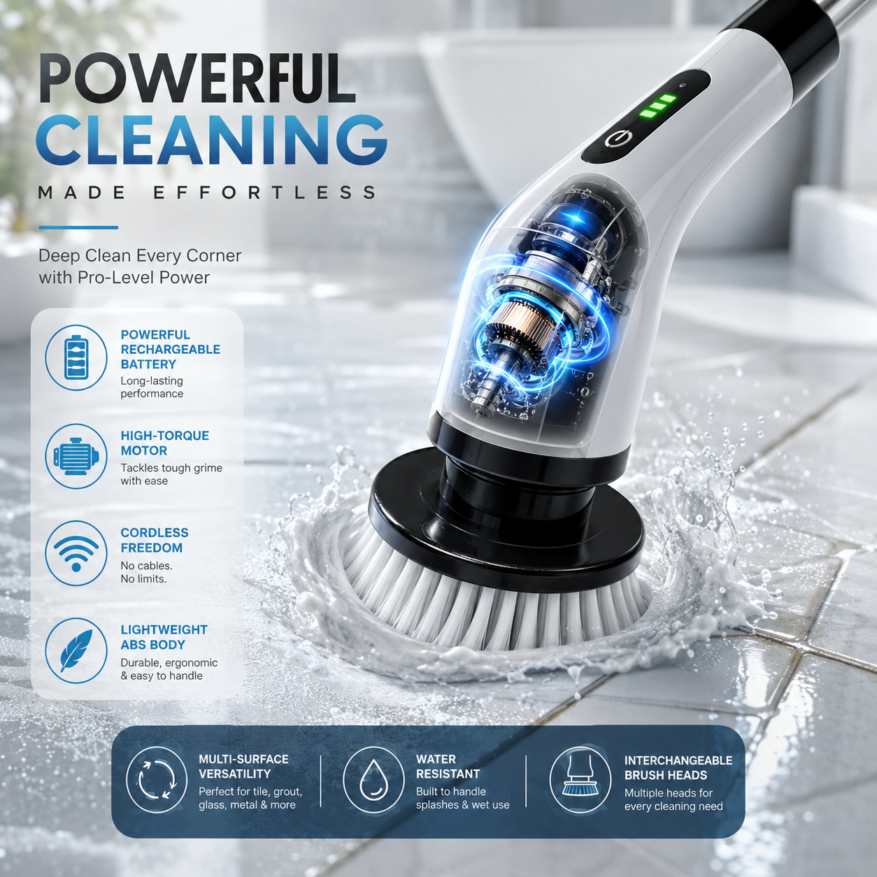 Wireless Electric Cleaning Brush